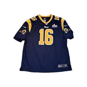 Nike On Field Los Angeles Rams Football Jared Goff # 16 Jersey 2XL Super Bowl